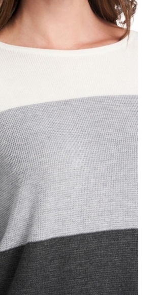 Vince Camuto Antony Colorblock Stripe Knit Slouchy Pocket Sweater Size Medium - Picture 3 of 9